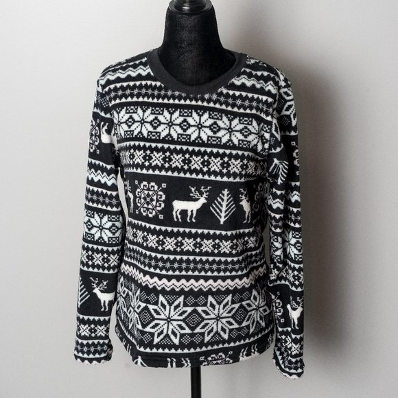 🎄NWT Canada Weather Gear PajamaTop - Black -Small - Picture 1 of 3